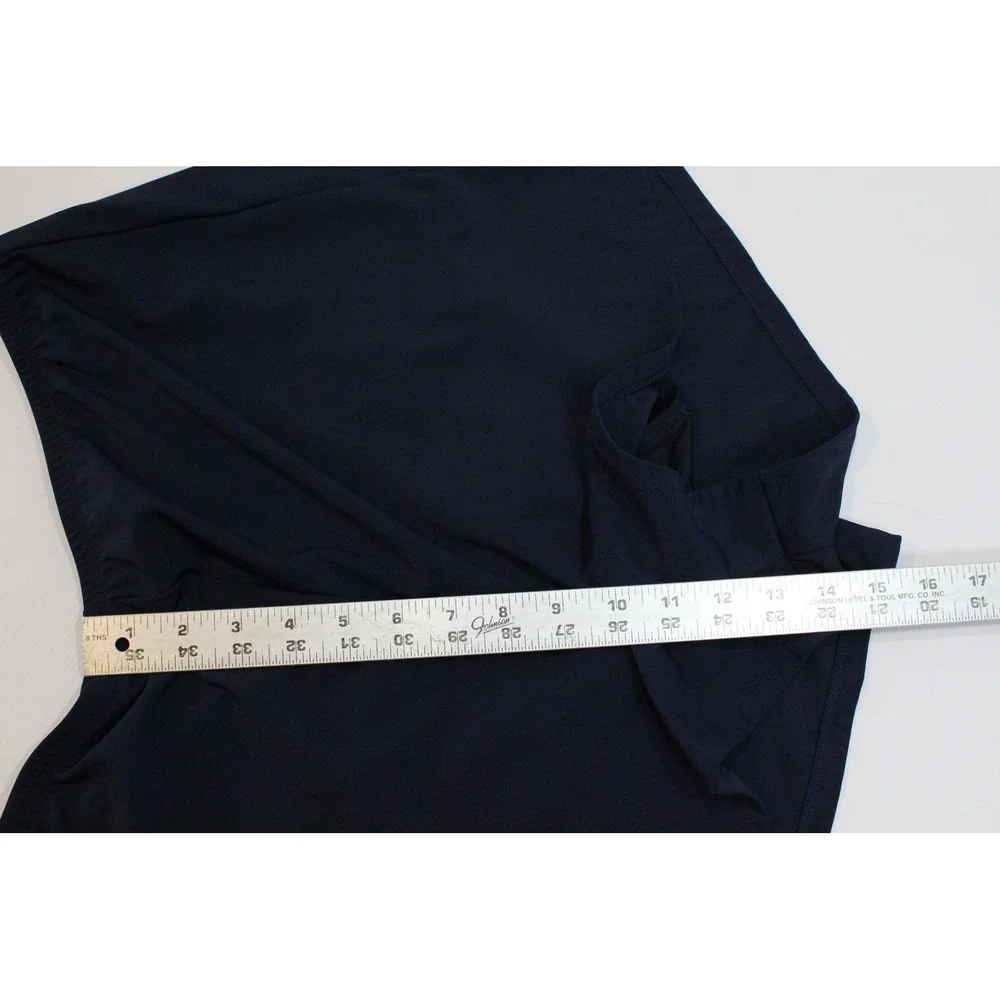 T.H.E. Swimwear Navy Blue High Waist Swim Shorts with Liner Womens 16 USA Made